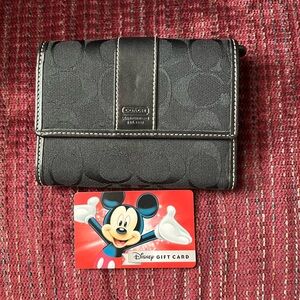 Coach Black Signature Wallet